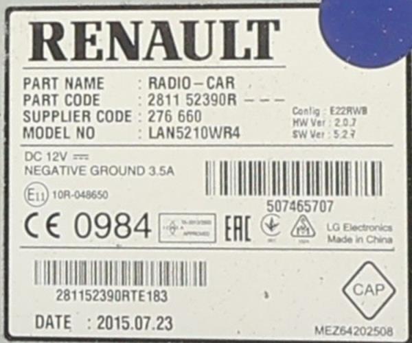 Image Autoradio d'origine - RENAULT CLIO 4