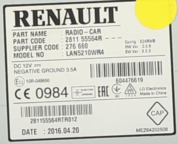 Image Autoradio - RENAULT CLIO 4