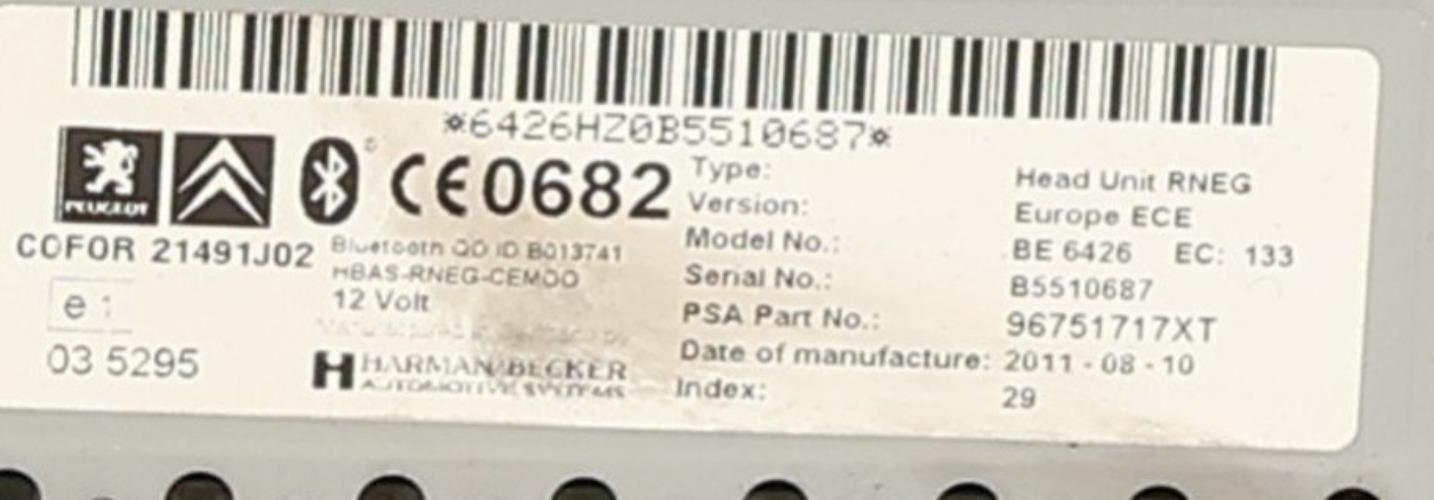 Image Autoradio - PEUGEOT 207