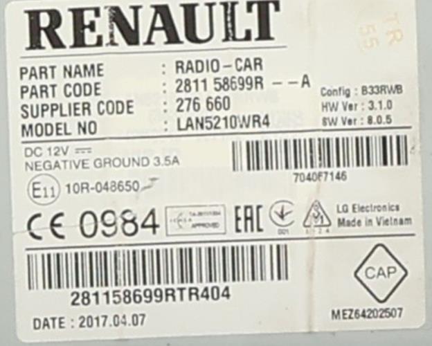 Image Autoradio - RENAULT CLIO 4