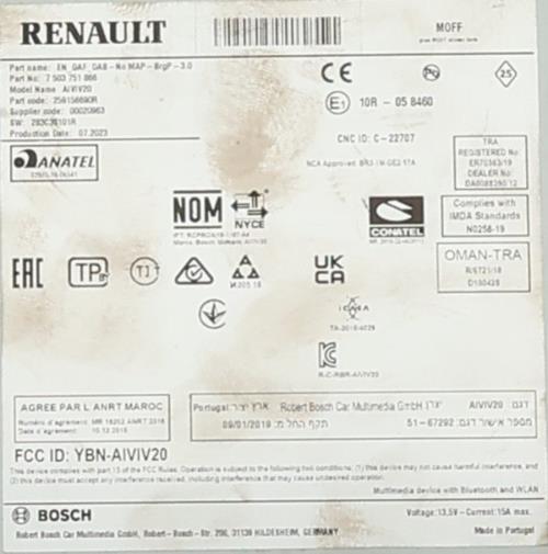 Image Ecran GPS - RENAULT TRAFIC 3 MOYEN