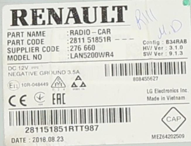 Image Autoradio d'origine - DACIA LODGY