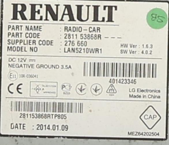 Image Autoradio d'origine - RENAULT CLIO 4