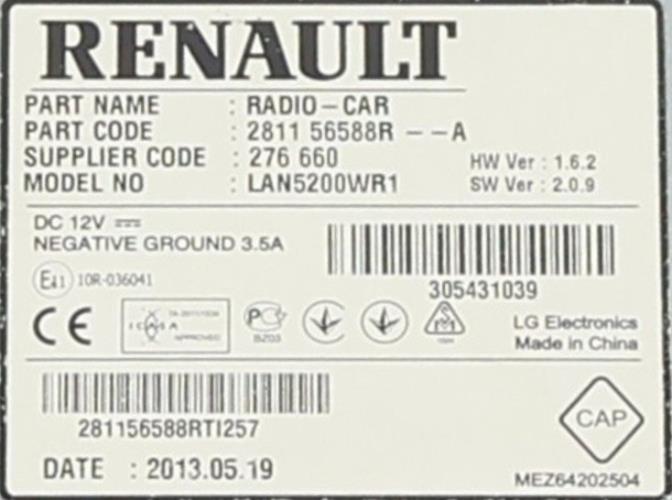 Image Autoradio d'origine - DACIA LODGY