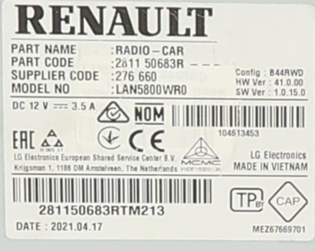 Image Autoradio d'origine - NISSAN NV300