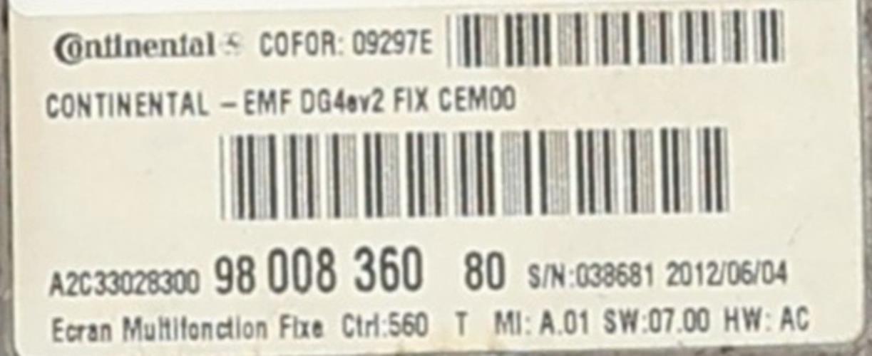 Image Ecran GPS - CITROEN C4 2