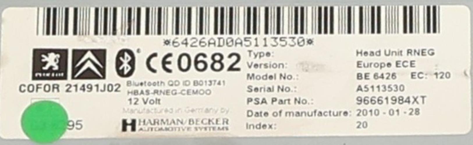 Image Autoradio d'origine - PEUGEOT 3008 1