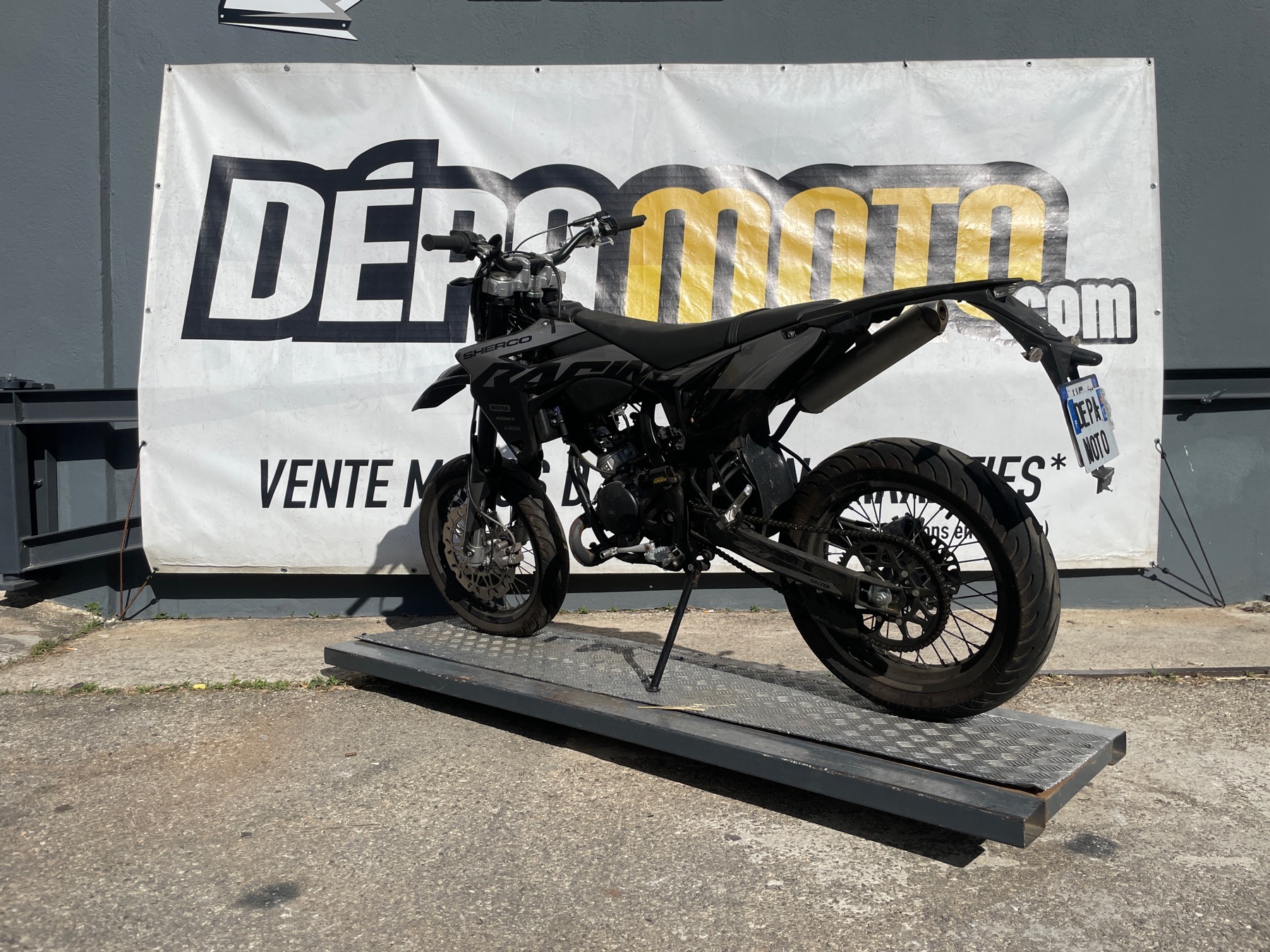 moto accidentée SHERCO 50E