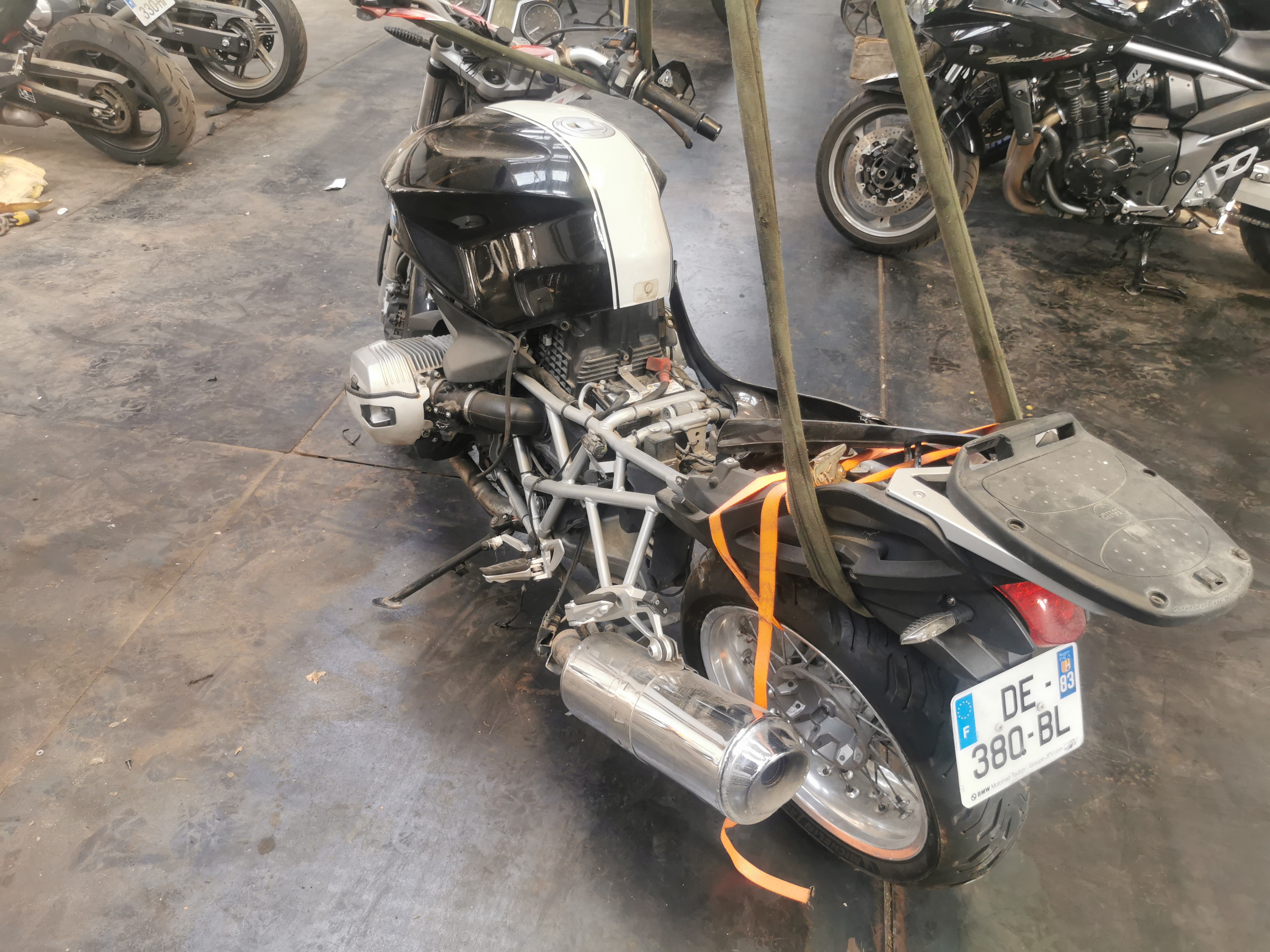 moto accidentée BMWR1200R