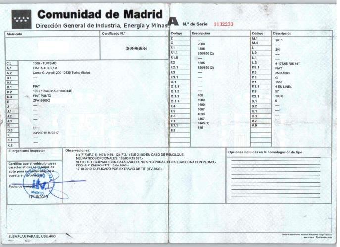 Foto del ricambio