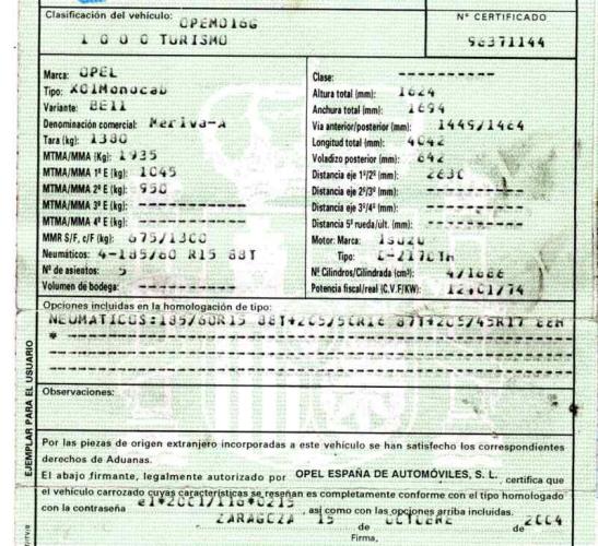 Foto del ricambio