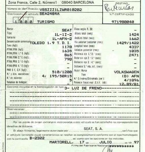 Foto del ricambio
