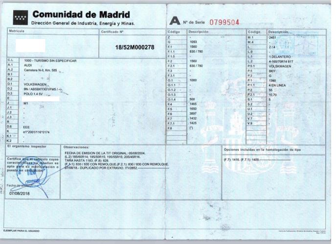 Foto del ricambio
