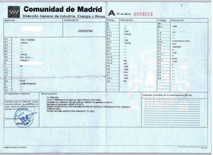 Foto del ricambio