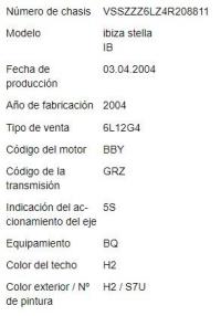 Foto del ricambio