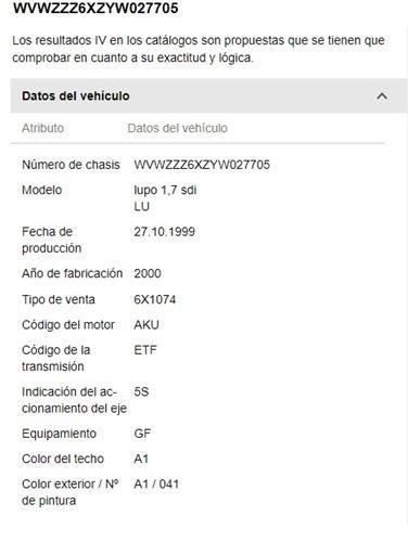 Foto del ricambio