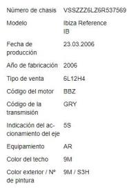Foto del ricambio