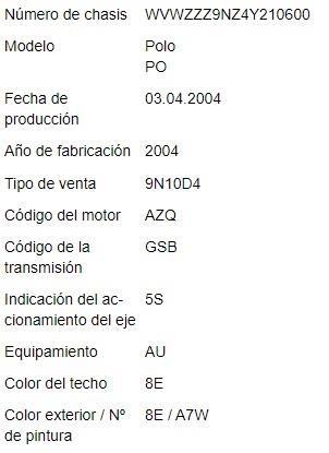 Foto del ricambio