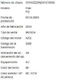 Foto del ricambio