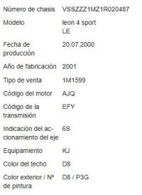Foto del ricambio