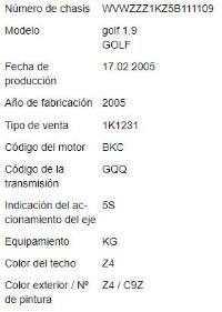 Foto del ricambio