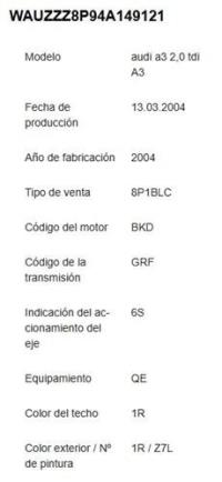Foto del ricambio