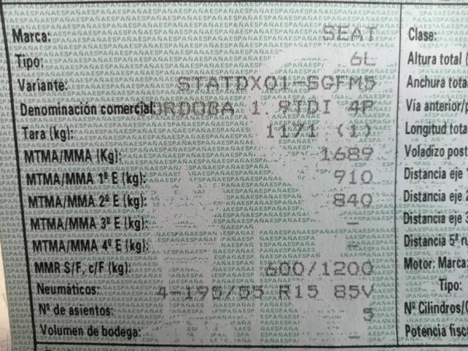 Foto del ricambio