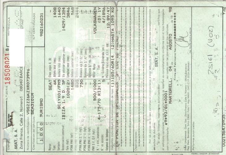 Foto del ricambio