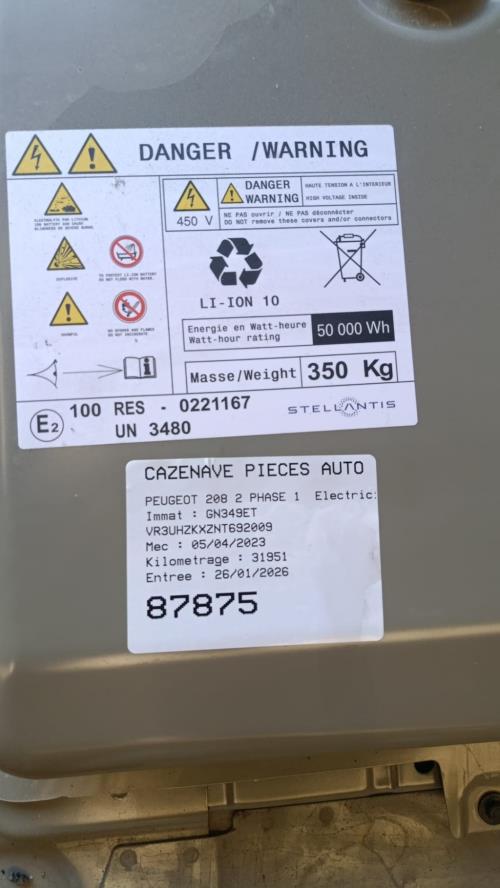 Image Batterie de traction - PEUGEOT 208 2